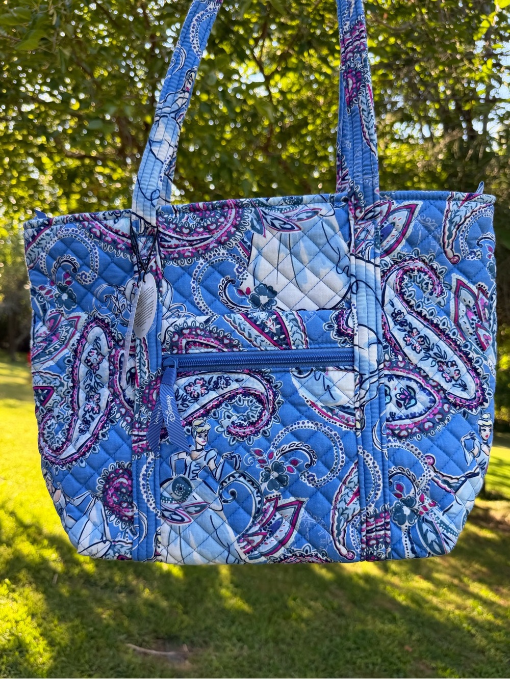 Vera Bradley Disney Cinderella Paisley Small Vera Tote NWT